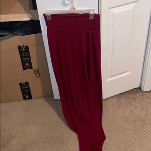 Maroon Maxi Skirt